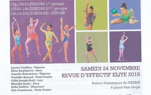 REVUE D'EFFECTIF ELITE 2018