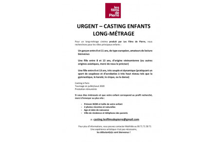 CASTING LONG METRAGE FILM DE PIERRE
