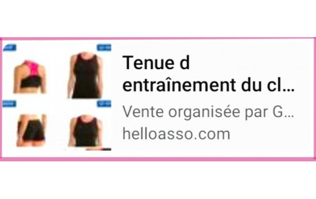 😍Tenue d'entraînement du club 💕